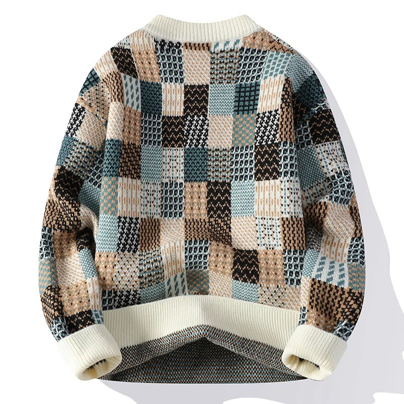 NOVA™ | Vintage Patchwork-Pullover aus Kaschmir